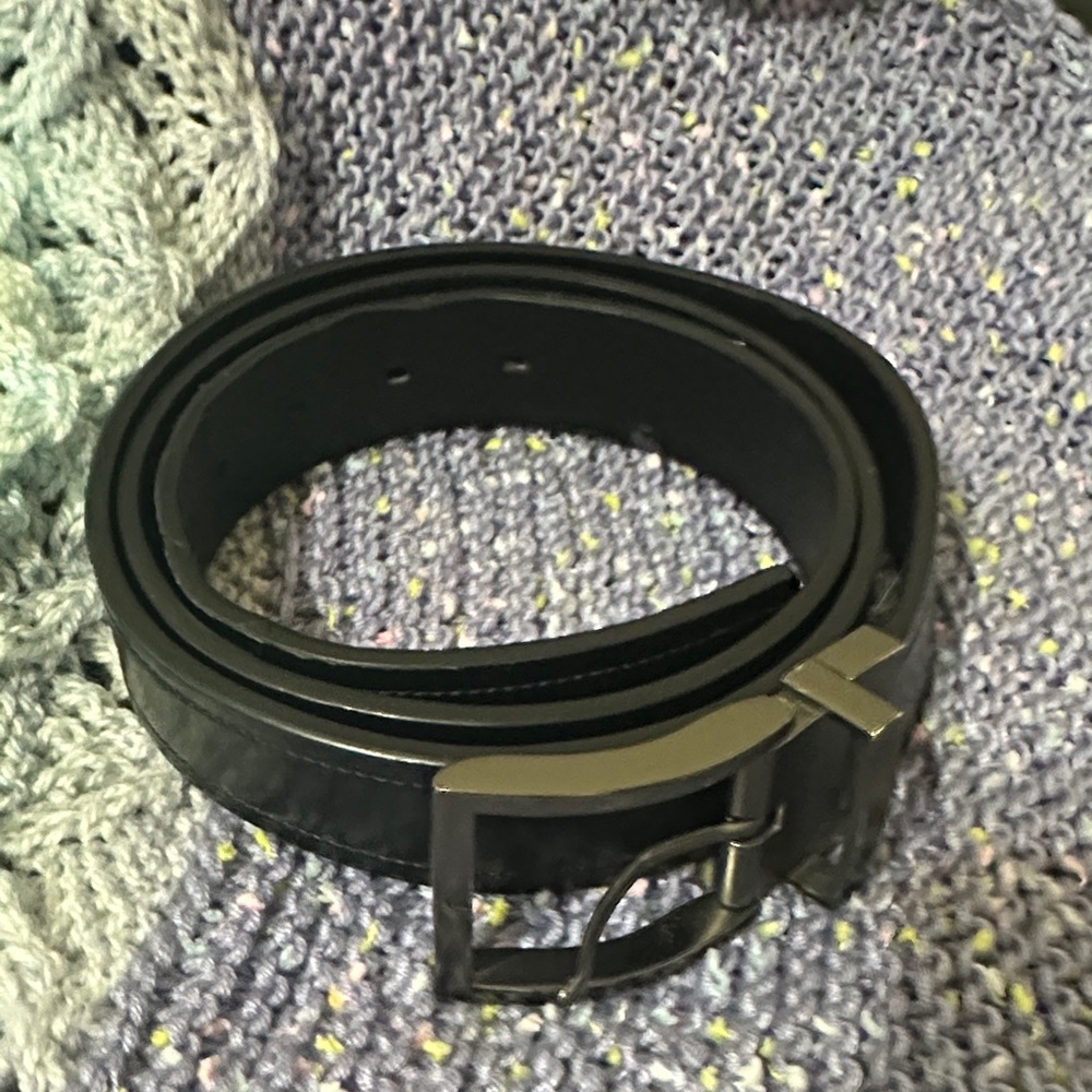 Men's Black Leather Belt Guess (50)
